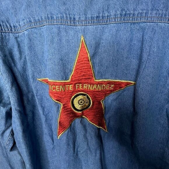 American Vintage 90s Vicente Fernández Hollywood Walk Of Fame Ceremony Button Do - Picture 5 of 5